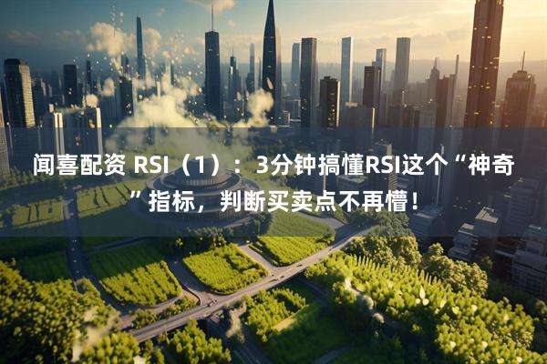 闻喜配资 RSI（1）：3分钟搞懂RSI这个“神奇”指标，判断买卖点不再懵！