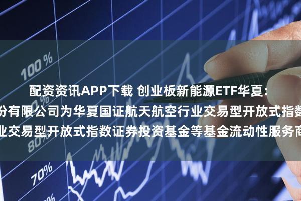配资资讯APP下载 创业板新能源ETF华夏: 关于新增中国银河证券股份有限公司为华夏国证航天航空行业交易型开放式指数证券投资基金等基金流动性服务商的公告